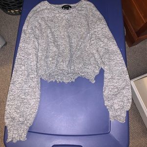 Crop gray sweater